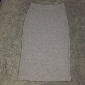Grey cotton pencil skirt
